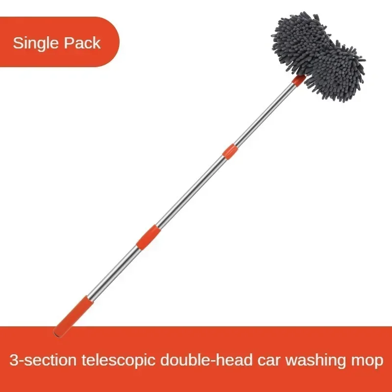 Car Cleaning Brush - Autowasmachine Mop Schuimwasborstel Dubbele borstelkop Dakruitenreiniging