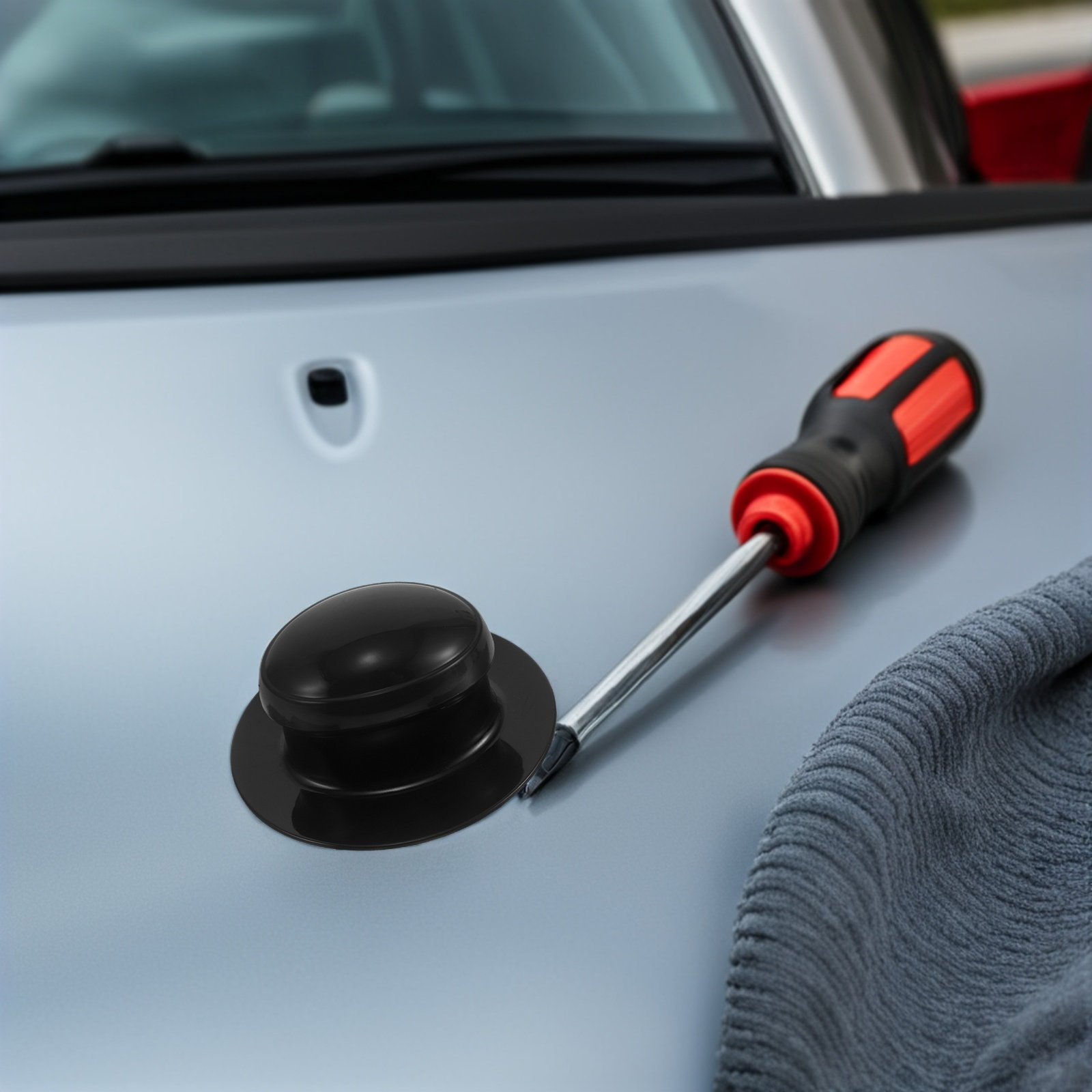 Wax Applicator Pad - 4-delige autopoetspad-handgreep van plastic, ronde grip,