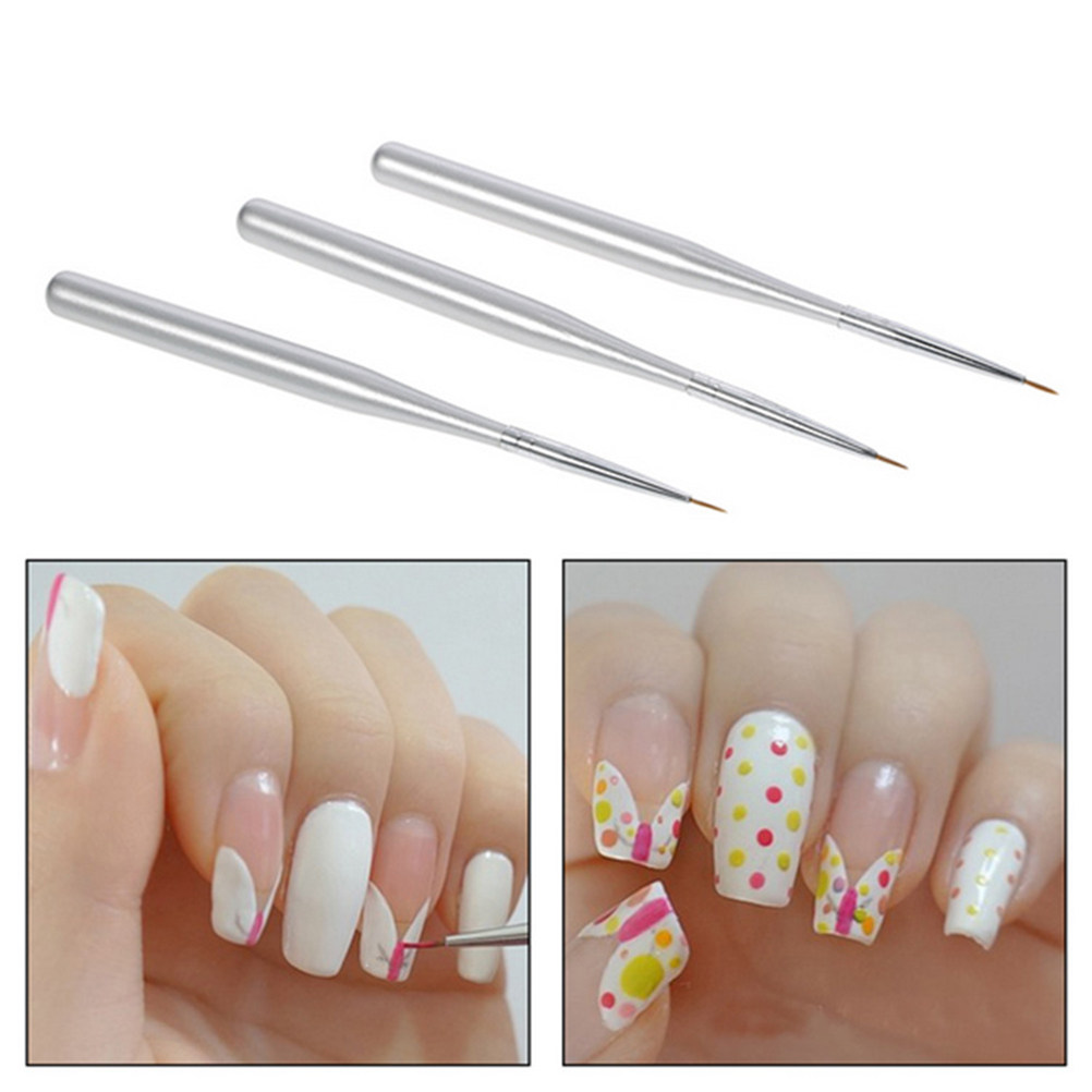 Detailing Brush Set - 3-delige set nagelkunst liner penselen met