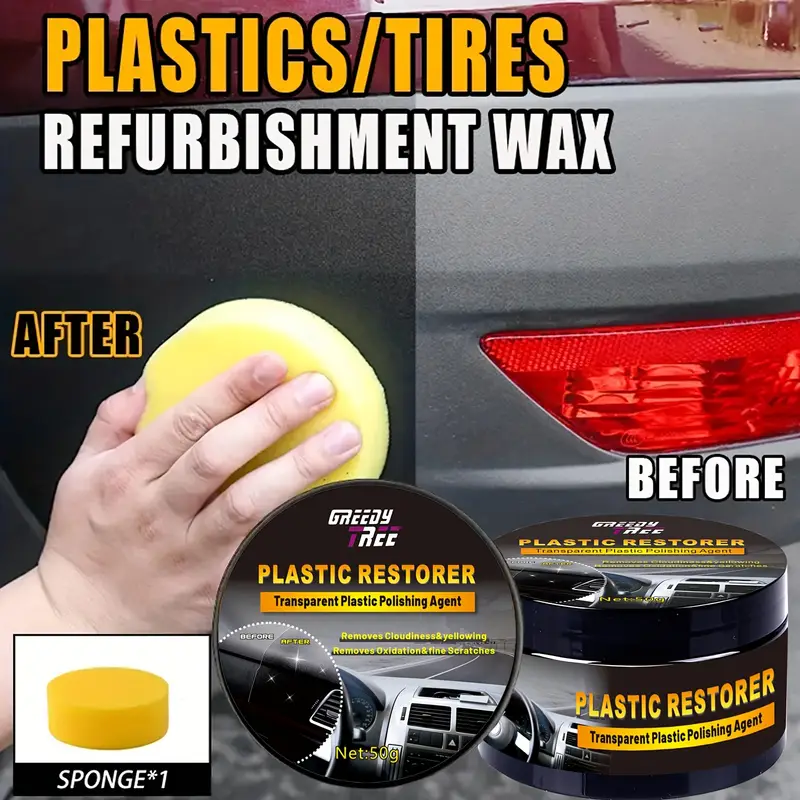 Trim Restorer Plastic - GREEDY TREE Automotive Plastic Restorer Repareert