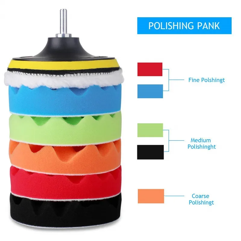 Polish Pad Set Buffer - 8 Stuks Auto Polijsten Pads Kit