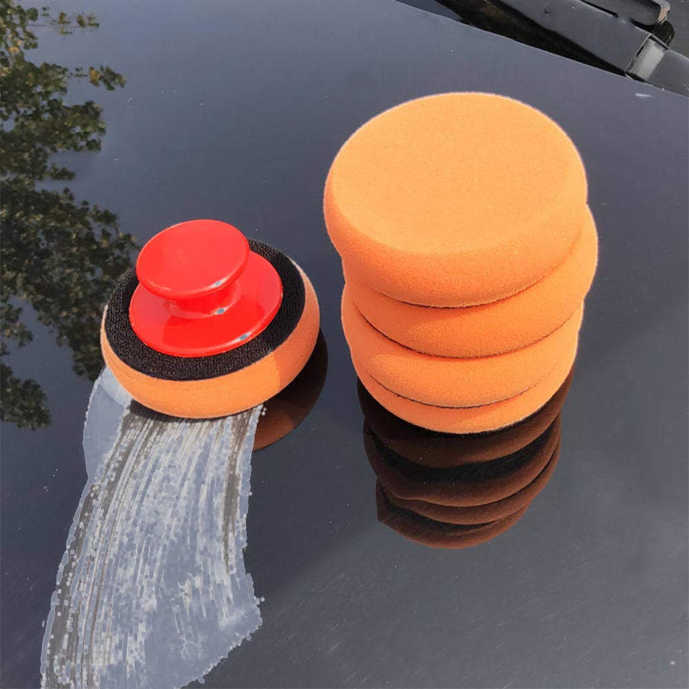 Wax Applicator Pad - 6-delige set autowas applicatiepads, zachte sponsapplicators,
