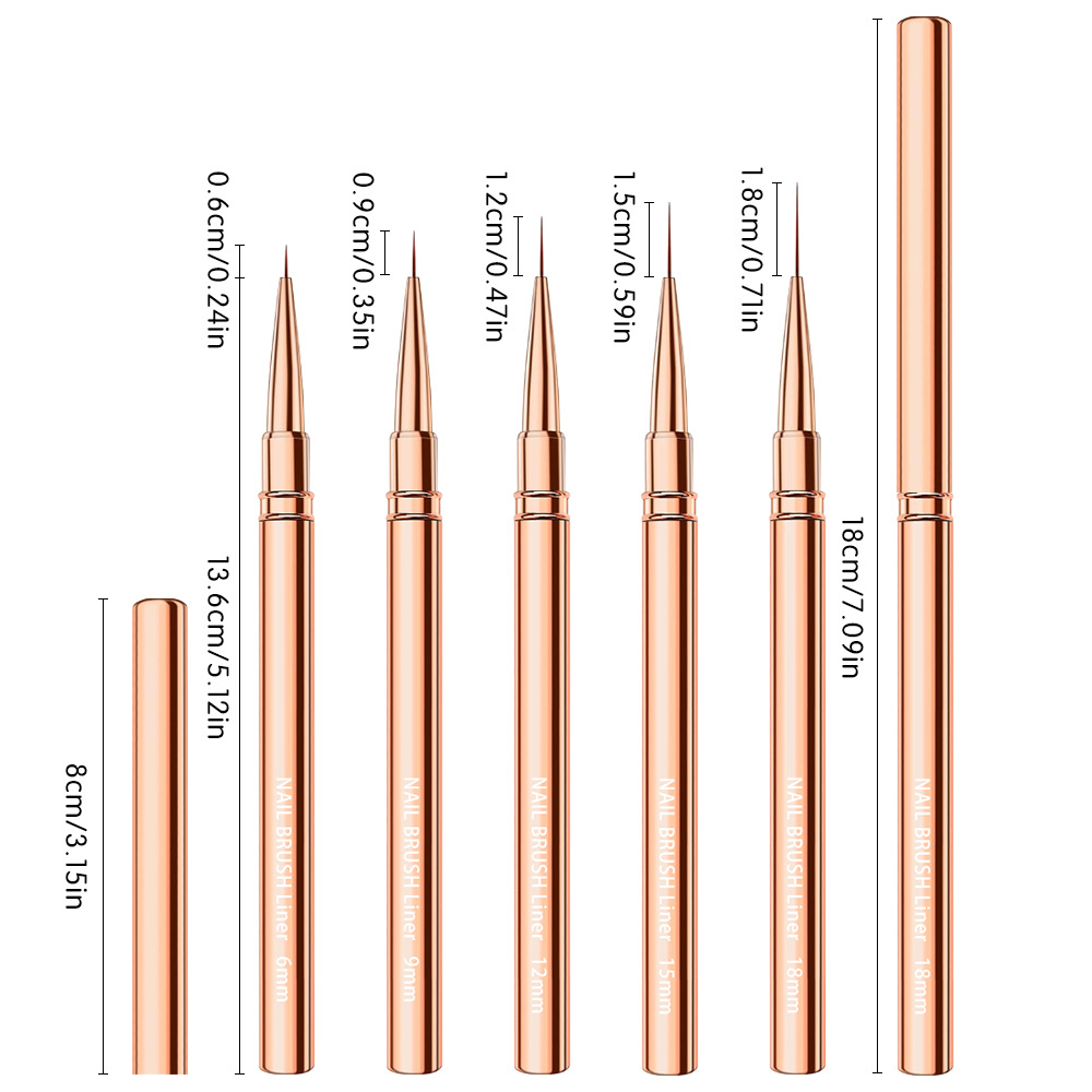 Detailing Brush Set - 1/3/5 stuks Nail Art Liner Brushes
