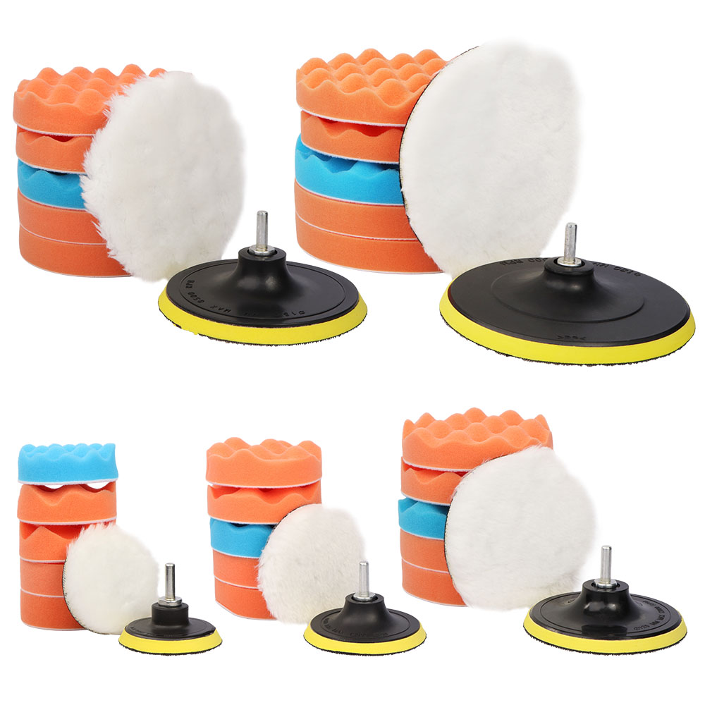 Polish Pad Set Buffer - 8 Stuks Auto Polijstkussen Kit Voor