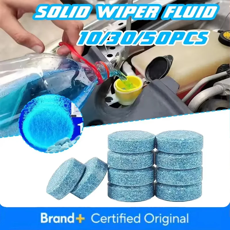 Glass Cleaner Streak - Concentrated Effervescent Car Washer Tablets, geconcentreerde