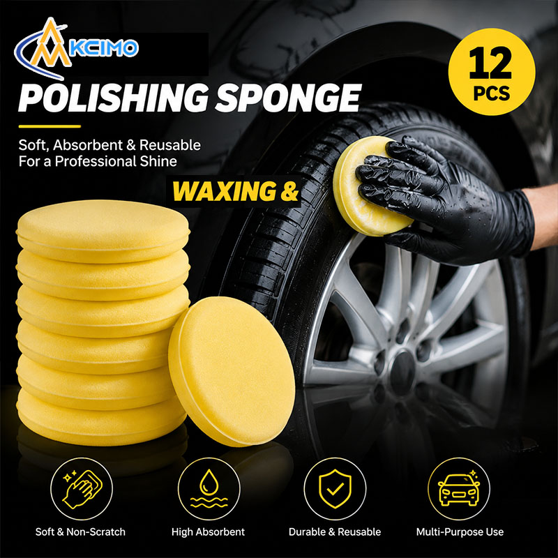 Wax Applicator Pad - 12 stuks auto-wasspons rond zacht schuim