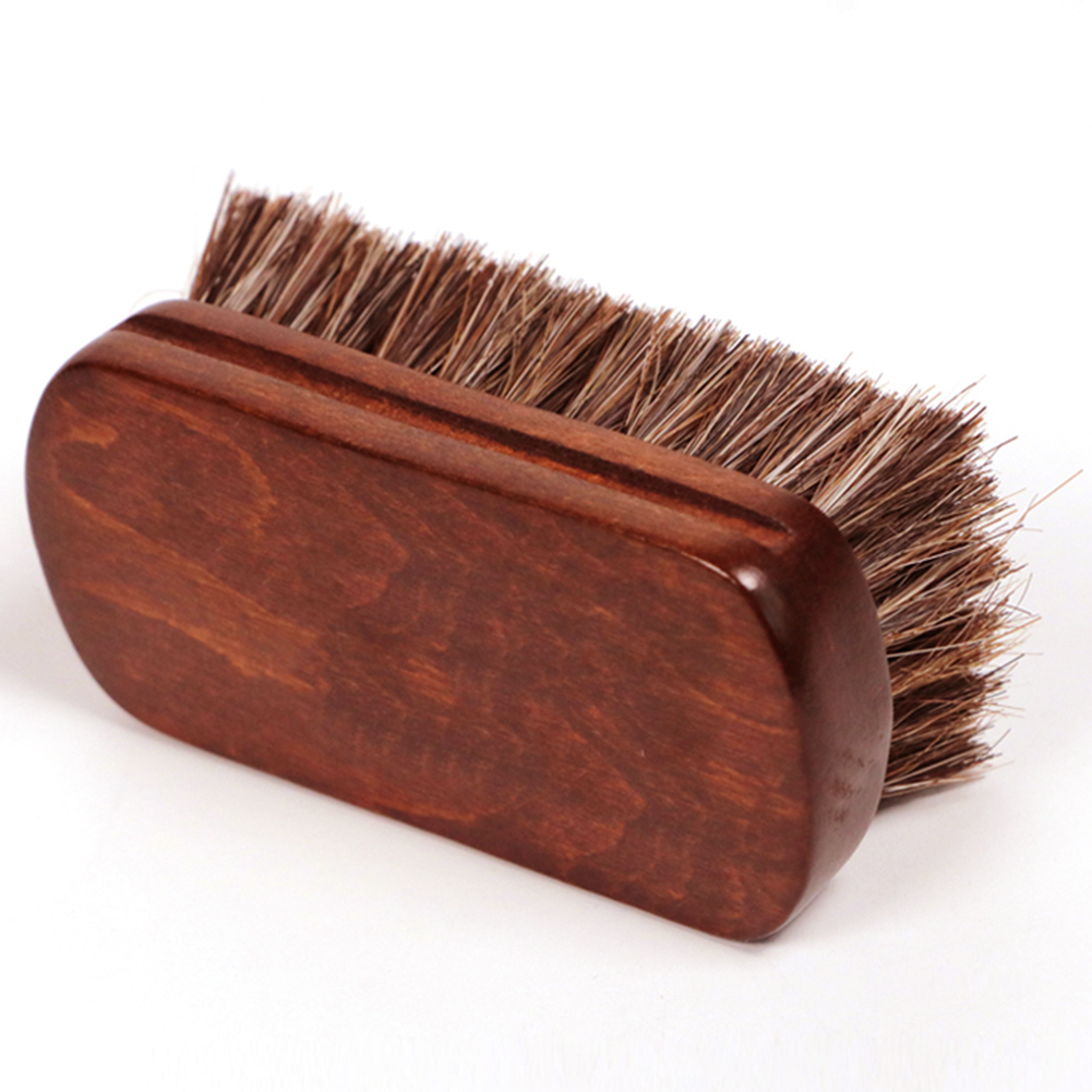 Car Cleaning Brush - Paardenhaar lederen textielreinigingsborstel voor auto-interieur kledingaccessoires