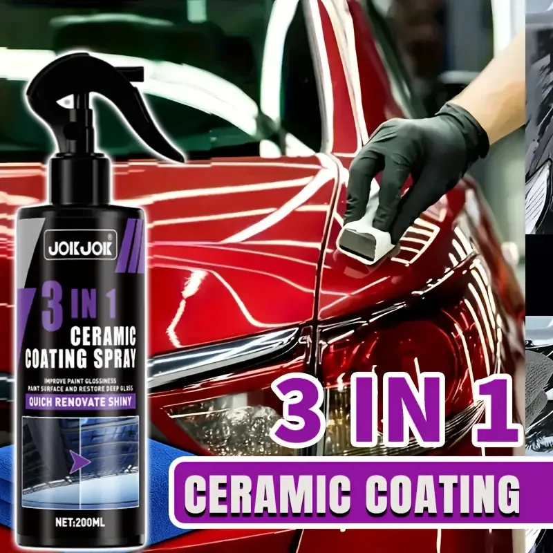 Car Wax Ceramic Coating - 3-in-1 Auto Keramische Vloeibare Coating Spray