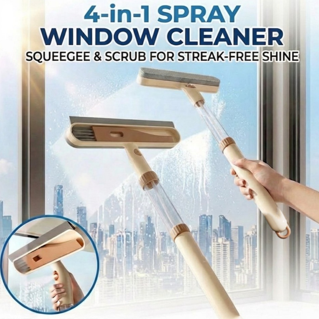 Glass Cleaner Streak - 4-in-1 glazenreiniger voor ramen, uittrekbaar, met