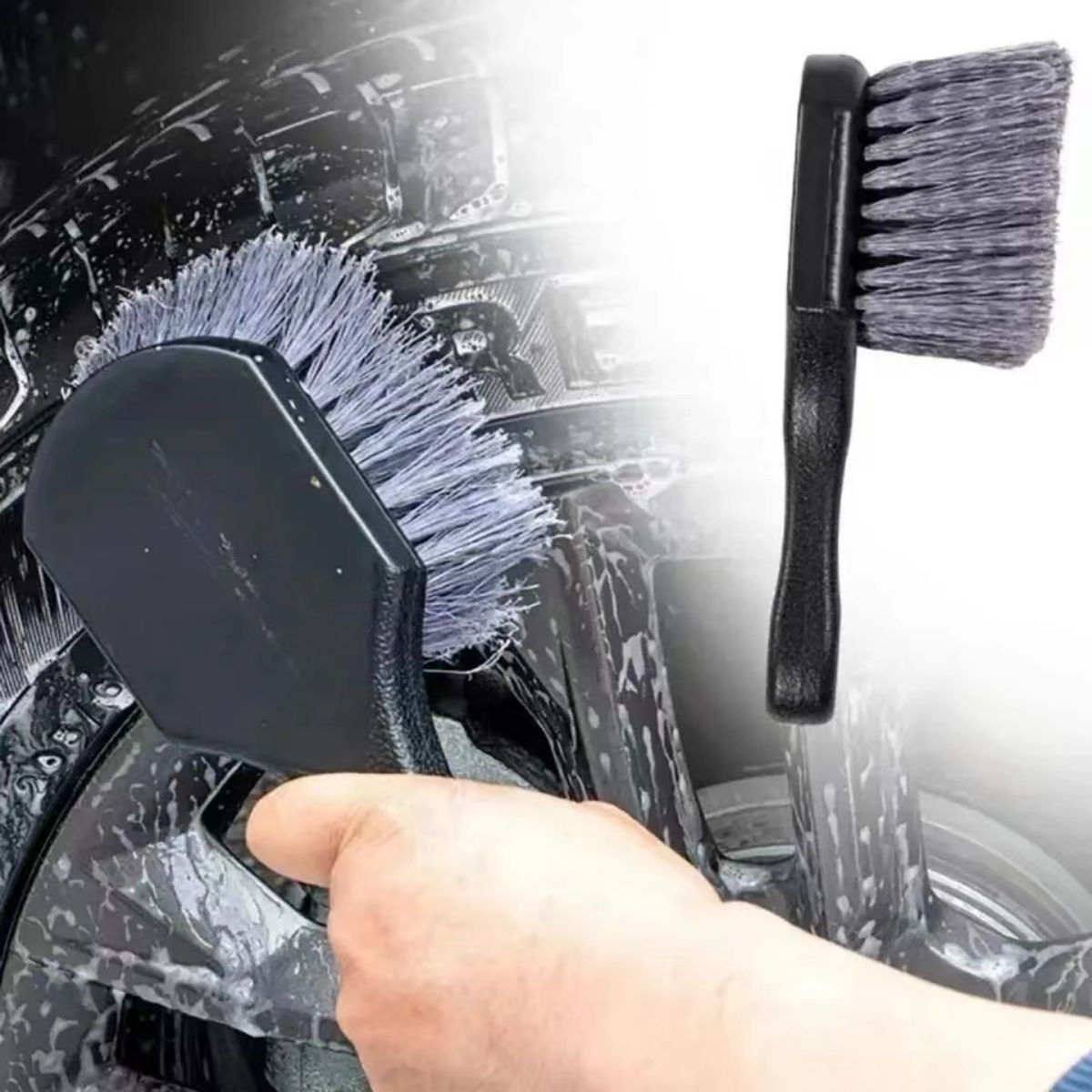 Car Cleaning Brush - Auto Wiel Reinigingsborstel Detail Borstel Korte