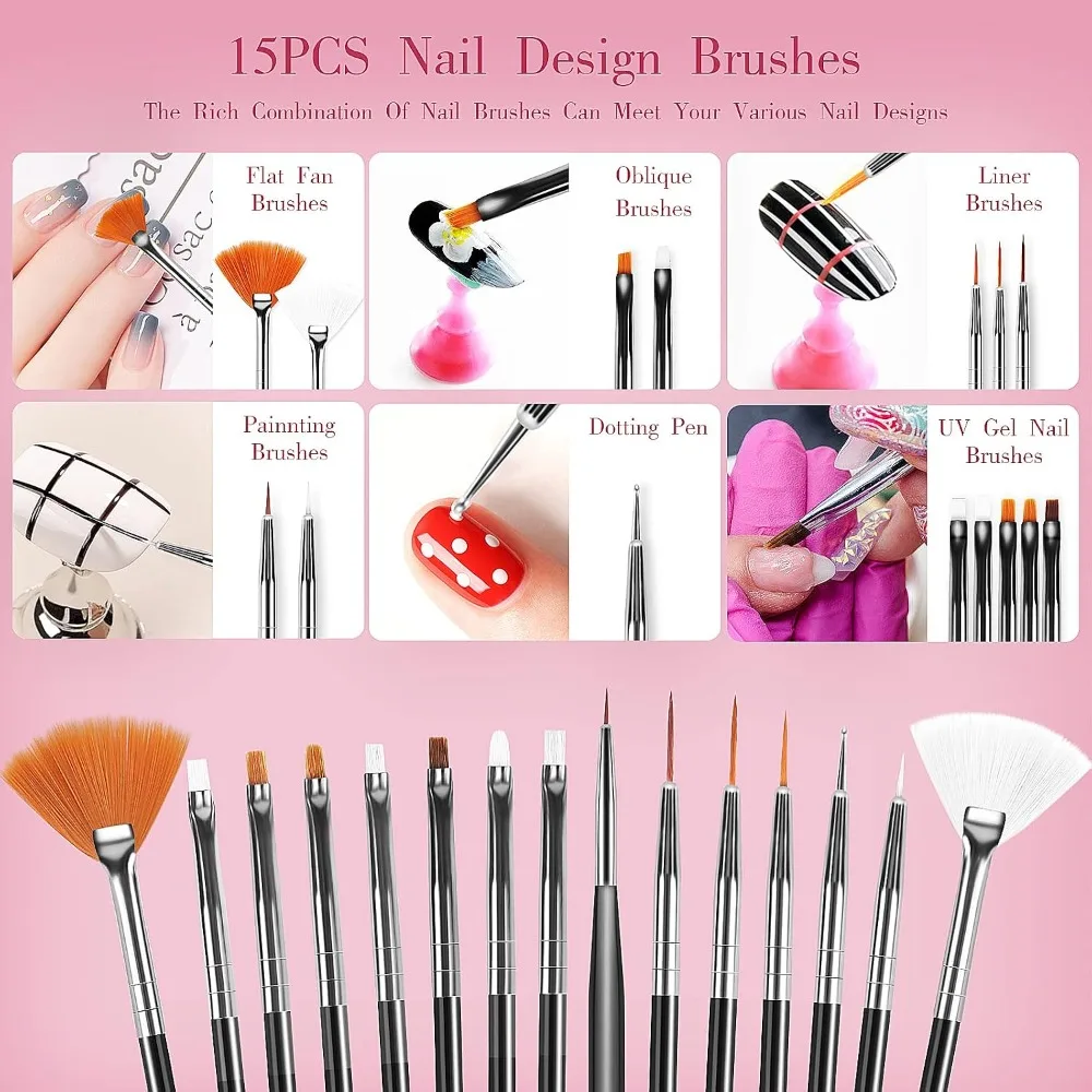 32 stuks nagelkunstborstels, a - Detailing Brush Set recensie en prijs