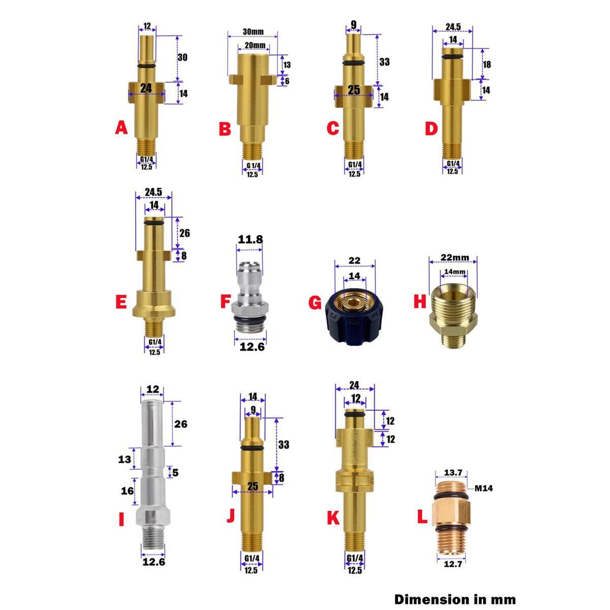 Nozzle Adapter Met G1/4 Mannel - Foam Cannon Car Wash recensie en prijs