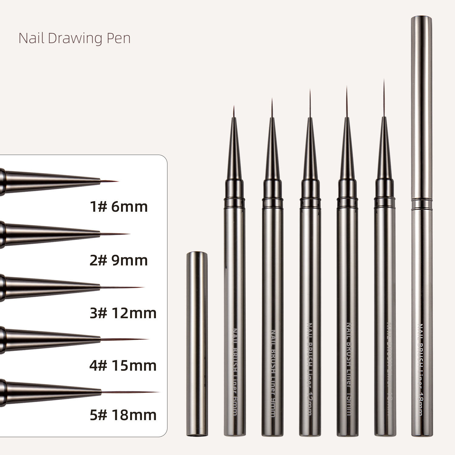 1/3/5 stuks Nail Art Liner Bru - Detailing Brush Set recensie en prijs