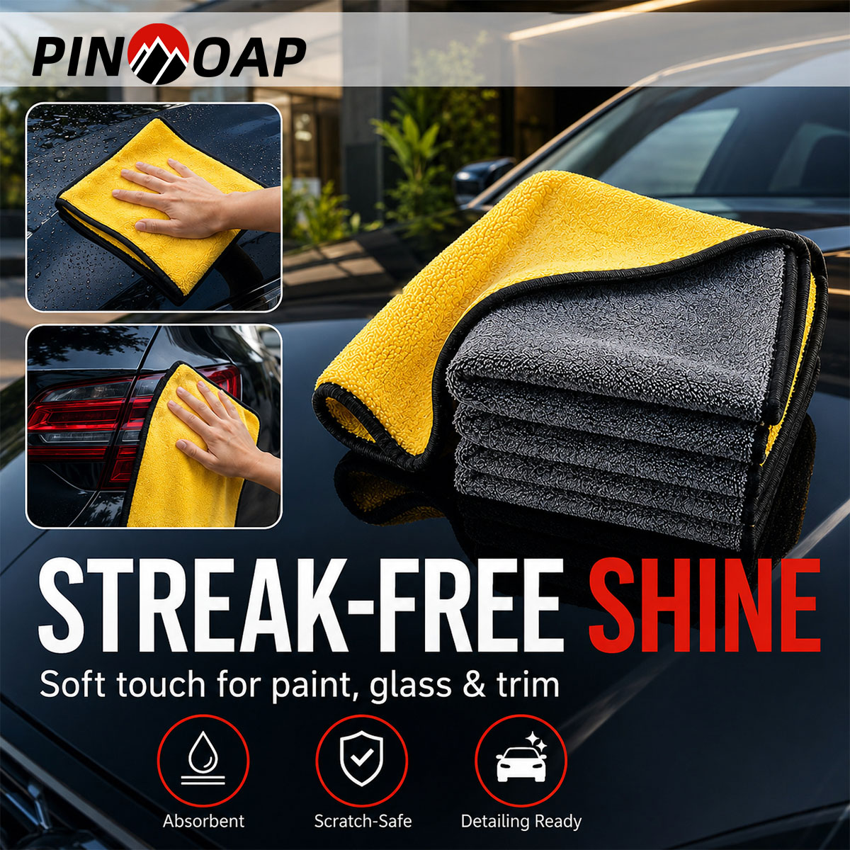 PINMOAP 1/3/5/10PCS Microfiber - Microfiber Towel Detailing recensie en prijs
