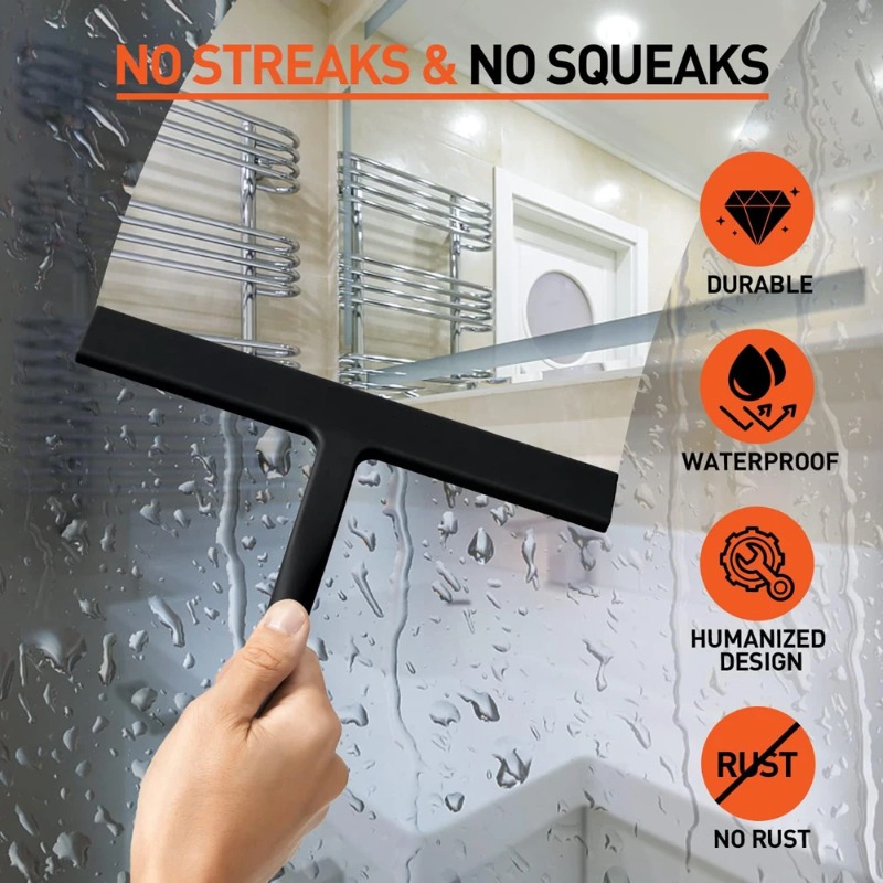 Matzwarte siliconen rakelset,  - Glass Cleaner Streak recensie en prijs