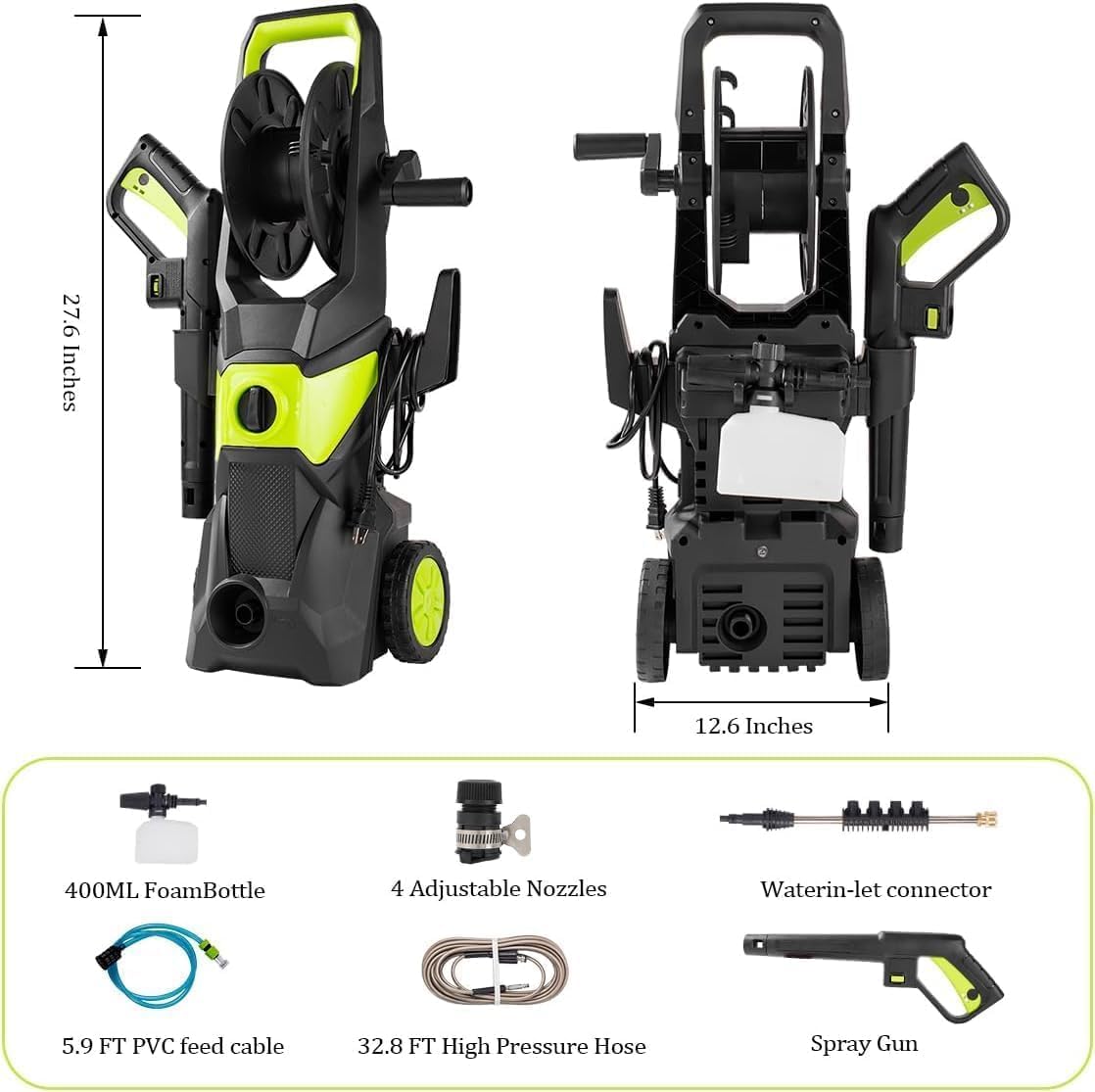4000PSI elektrische hogedrukre - Pressure Washer Foam Gun recensie en prijs